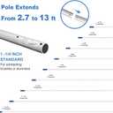 5-in-1 Pool Cleaning Kit - Includes Semi-Deep Skimmer Net, Aluminum Leaf Rake, 20' Pool Brush with 13ft Adjustable Pole