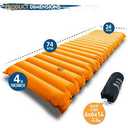 Extra Thickness Inflatable Sleeping Pad with Built-in Pump, Most Comfortable Camping Mattress for Backpacking, Car Traveling and Hiking, Compact and Lightweight - Airlive2000