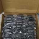 Ravinte 60 Pack (30 Pairs) 1/2" Overlay (Variable) Cabinet Hinges, Self-Closing Semi-Concealed Face Mount, Matte Black Decorative Hardware with Door Bumpers for Kitchen & Cupboard Doors