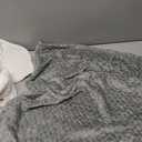 SnowStorm Luxe® Blankets 100% Polyester White and Grey, 30x22"