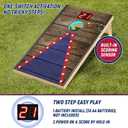 Electronic Cornhole Board Set (4x2ft, 3x2ft, 2x1ft) - Automatic Scoring Corn Hole Game for Adults & Kids - Infrared Sensing Wood Set with 8 Bags & Carry Case for Backyard, Party & Tailgates