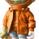 Dosker Astronaut Statues Spaceman Sculpture Polyresin Arts Gifts Orange Figurine Ornament Room Decor for Men,Home and Crafts Desktop Accessories Tabletop Decoration, Living Room, Office, Bookshelf (Large)