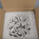 Nordic Ceramic Vase - White Textured Fluted Vase for Modern Boho Home Decor, Minimalist Table Centerpiece for Living Room, Dining Table, or Shelf Display