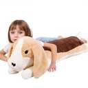 MMguai 40'' Jumbo Beagle Plush Stuffed Animal, Large Beagle Long Body Pillow Plush Toy, Giant Soft Stuffed Puppy Dog Plushie Gift for Kids Boys Girls, Birthday