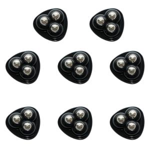 8 Pcs Self Adhesive Mini Caster Wheels for Small Kitchen Mini 360 Swivel Wheels Stainless Steel Rolling Universal Wheel (Black)