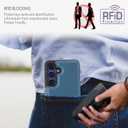 ASAPDOS for Samsung Galaxy S25 Case with Card Holder,PU Leather Shockproof Flip Case with RFID Blocking Card Holder and Kickstand for Men Women Blue