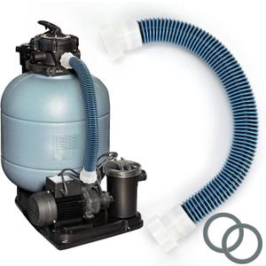 24inch 1 1/2" Pool Sand Filter Pump Hose For Above Ground Pool 2ft 1.5 Inch Eva Pool Sand Pump Replacement Hose For Saltwater Systems And Sand Filters (Blue)
