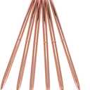 Cabilock 6-Pack Dual Head Metal Ballpoint Pens Rose Gold Blue Ink Smooth Writing Lightweight Portable Office School Supplies