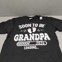 Soon to Be Grandpa 2026 Loading for Pregnancy Announcement T-Shirt (Black, Size Medium)