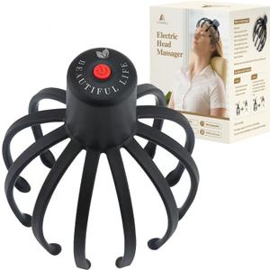 Electric Scalp Massager with 3 Modes, Head Massager Scalp, 360 Degree Head Massager, Cordless Portable Head Scratcher for Stress Relax, Birthday & Christmas Gift