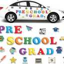 Graduation Car Magnet Decoration - 27Pcs Preschool Congrats Grad Magnetic Decor for Class of 2026 Graduate Classroom Fridge Refrigerator Bulletin Board Home Cruise Ship Party