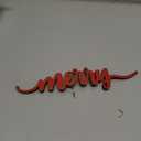 12 Pieces Christmas Table Decor Thankful Blessed Merry Joyful Peace Family Plate Sign Wood Cutout Rustic Decor Inspirational Letter Wood Sign Christmas Decorations (Red)