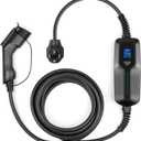 32 Amp EV Charger Level 2,(NEMA 14-50, 32A/20ft,7.68KW) Portable Electric Vehicle Charging Station for Electric and Hybrid Vehicles