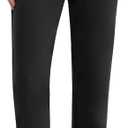 Weintee Women's Petite Knit Pants with Pockets (Black), M