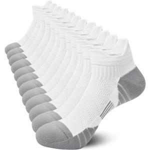 Women's Athletic Running Socks Low Cut Cushioned Sport Ankle Socks 6 Pairs