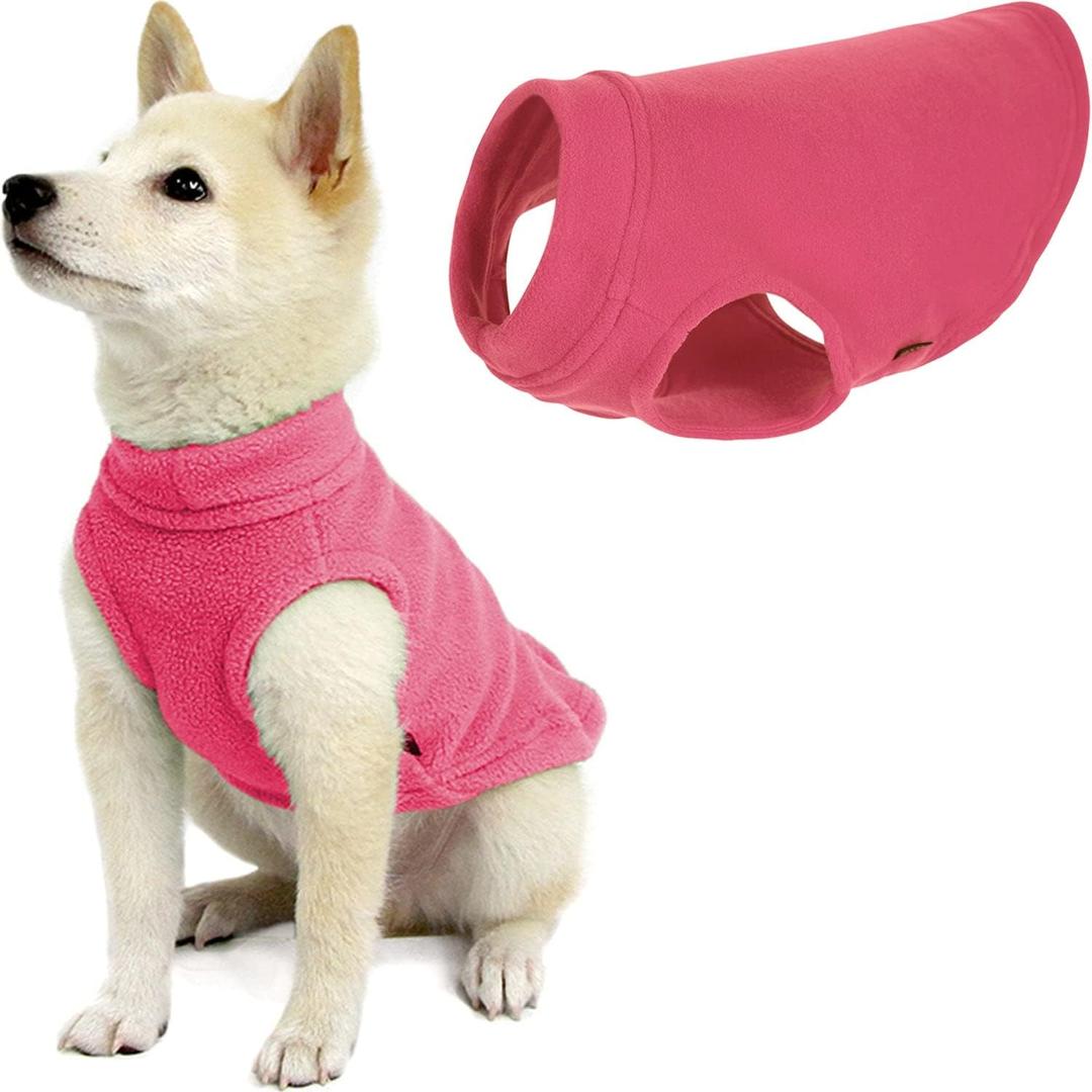 Gooby - Stretch Fleece Vest, Pullover Fleece Vest Jacket Sweater for Dogs, Pink, X-Small