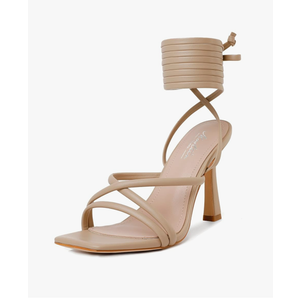 Mostrin Womens Sandals Strappy Heels for Women Lace Up Square Open Toe Heels Tie Up High Heeled Sandals for Prom, Party, Daily Wear
Size 38.5
