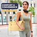 Travel Duffle Bag, Weekender Travel Bag Men Small Gym Bag for Women, Hospital Bag for Labor and Delivery, Overnight Bag Luggage Bag with Trolley Sleeve, Airplane Travel Essentials for Flying(Yellow) 27x55x18 cm/10.63x21.65x7.09 