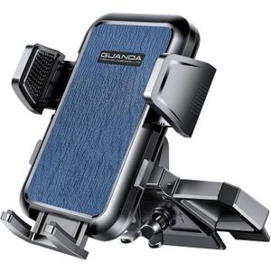 CD Slot Phone Mount, Upgraded Car Phone Holder [Thick Cases Friendly], 360 Adjustable Universal Phone Mount for Car CD Slot Mount for iPhone & Android Cell Phones (Blue)