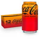 Coca-Cola Zero Sugar Orange Cream Soda Soft Drink, Fridge Pack Cans, 12 fl oz, 12 Pack (EXP 09/29/25)