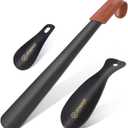 ZOMAKE Shoe Horn Long Handle for Seniors Men Women,Metal Long Shoehorn Boot Horn 16.5",Travel Small Shoe Spoon Helper for Kids 7.5"&3.9"