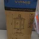 Outdoor Post Lantern Light Fixture with Pier Mount Base, Dusk to Dawn