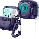 ESR for AirPods 4 Case, Compatible with AirPods 4 Generation Case (2024) (USB-C), Compatible with MagSafe, Drop-Proof Lock, Easy Open, Cyber Series, Purple