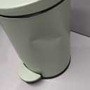 TIPGO Small Trash Can with Lid Soft Close, 4.5 Liters / 1.2 Gallon Bathroom Garbage Can, Mini Step Trash Bin, Stainless Steel Wastebasket for Bathroom, Bedroom, Office (Green)