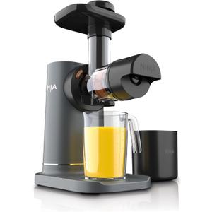 Ninja JC151 NeverClog BPA-Free Cold Press Juicer with Total Pulp Control and 2 One-Touch Programs (Machine Gray)
