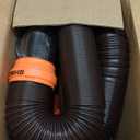 Camco RhinoFLEX 15-Ft RV Sewer Hose Kit - Features Clear Elbow Fitting w/ Removable 4-in-1 Adapter - Connects to 3” Slip or 3”/ 3.5”/ 4” NPT Threaded Sewer Connection (39770)