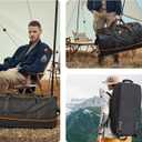 CONTAIL 32-Inch Rolling Duffle Bag, Expandable 110L-140L Capacity, Soft-Sided Foldable Design with Dual Wheels, No Traditional Telescoping Handle, for Travel, Business, Camping,Black-orange