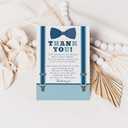 Your Main Event Prints Little Man Boy Baby Shower Thank You Cards - Bow Tie and Mustaches - 20 Count Including Envelopes