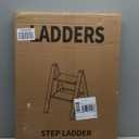 HillhutApex 2 Step Ladder, Lightweight Portable 2 Step Stool with Anti-Slip Wide Pedal, 330lbs Capacity Aluminum Ladder for Household,Office,Library(White)