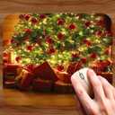Merry Christmas Holiday Season Mouse Pad Mat Mousepad for Desk Computer Laptop PC Gaming Home or Office Gift (Christmas Tree MP123)
