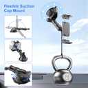 PLDHPRO Tablet Holder for Car Dashboard & Windshield, Universal iPad Car Mount Suction Cup Stand for 5.1" - 15.6" Phones & Tablets Compatible with iPhone 17/16/15, iPad, Galaxy Tab - 5.1-15.6 inch
