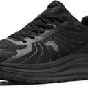 Men's Orthopedic Waterproof Running Shoes Flat Feet: Comfortable Plantar Fasciitis Orthotic Neuropathy Arch Support Tennis Sneakers, Non Slip Casual Standing Driving Walking Shoes Black Size 12