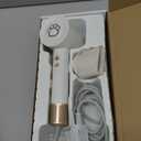 Hair Dryers, High-Speed Ionic Low Noise Blow Dryer with 105,000 RPM, Heat-Control & 500 Million Negative Ions,No Heat Damage, Travel (White)