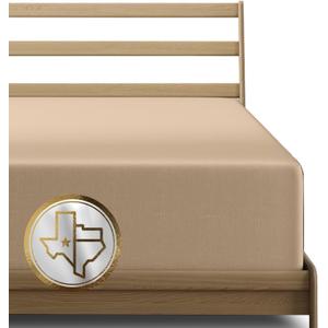 TEXAS LINEN CO. Luxury Egyptian Cotton King Fitted Sheet Only - 1000-Thread-Count 16" Deep Pocket King Fitted Sheet, Smooth, Cooling, Sateen Weave, Extra Long Staple King Size Fitted Sheet - Taupe