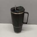 XPAC Double Vacuum Wall Stainless Steel Tumbler with Lid, 64 Ounce, With Handle, Black, Fits in a 4" Wide Car Beverage Holder