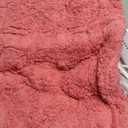 ESTINGO Electric Blanket Throw - 50x60 Rabbit Faux Fur Heating Blanket Throw 4 Hours Auto-Off 5 Heat Levels Overheat Protection Luxury Faux Fur Sherpa Heated Blanket ETL Certification, Candy Pink