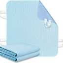 2 Pack Bed Pads for Incontinence Positioning Bed Pad with Handles for Lift and Transfer Reusable Waterproof Bed Pads Washable Incontinence Bed Pads for Elderly Hospital Home Care 36 34