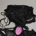 Avidlove Lingerie for Women Lace Corset and Panty Outfits Garter Lingerie Sets S-XXL (Medium, Black)