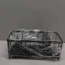 Cisily Kitchen Sink Caddy Organizer with High Brush Holder, Sponge Holder for Sink, 304 Rustproof Stainless, Kitchen Countertop Soap Dispenser Organizer (Black With Smiley Face Holder, 9.25)