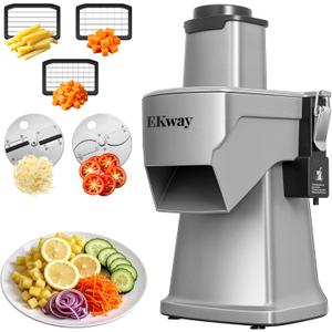 Commercial Vegetable Chopper 4 in 1 Vegetable Slicer Food Processor for Slicing Shredding Dicing and Slitting, with Cut-Resistant Gloves, for Commercial and Home Use 200W 110V