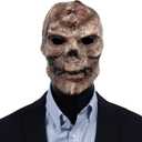 Vmonke Creepy Full Head Skull Mask Halloween Scary Latex Helmet for Cosplay Party Props