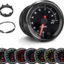 7 Color RPM Gauge, 10,000 RPM Tachometer Tach Gauge Kit 2-1/16" 52mm LED Backlight - Black Dial - Clear Lens - Accurately Displays The RPM of Vehicles with 1-10 Cylinder Gasoline Engines