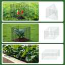 4 Sets of DIY Metal Plant Protectors from Deer, Garden Fencing Animal Barrier Size 11.8 * 12.9 inches, Mesh Plant Cage Chicken Wire Cloche for Plants with Stakes and Nylon Cables