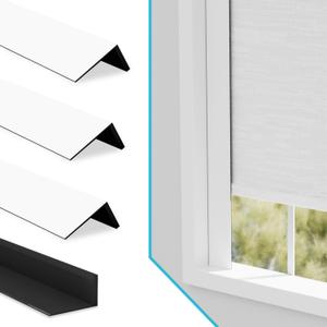 Light Blocking Strips, Light Blockers for Window Shades and Blinds, Block Light Along The Sides Blackout Side Tracks for Bedroom, White 4 Pcs