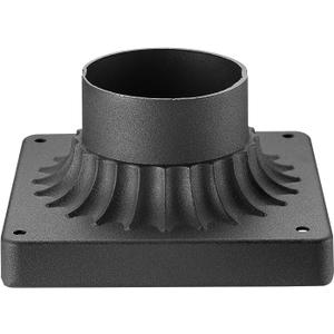 Emliviar Pier Mount Base, Cast Aluminum 3" Pier Mount Adapter in Black Finish, 20069 BK (Medium)