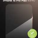 ZAGG Glass+ Screen Protector for iPhone 16 Pro Max 3X Stronger Tempered Glass with Reinforced Edges, Scratch & Smudge Resistant, InvisibleShield, Easy Installation